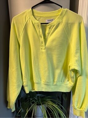 Old Navy Neon Lemon Henley Pullover